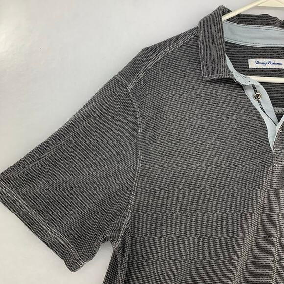 Tommy Bahama Short Sleeve Gray Polo Size M - Picture 7 of 16